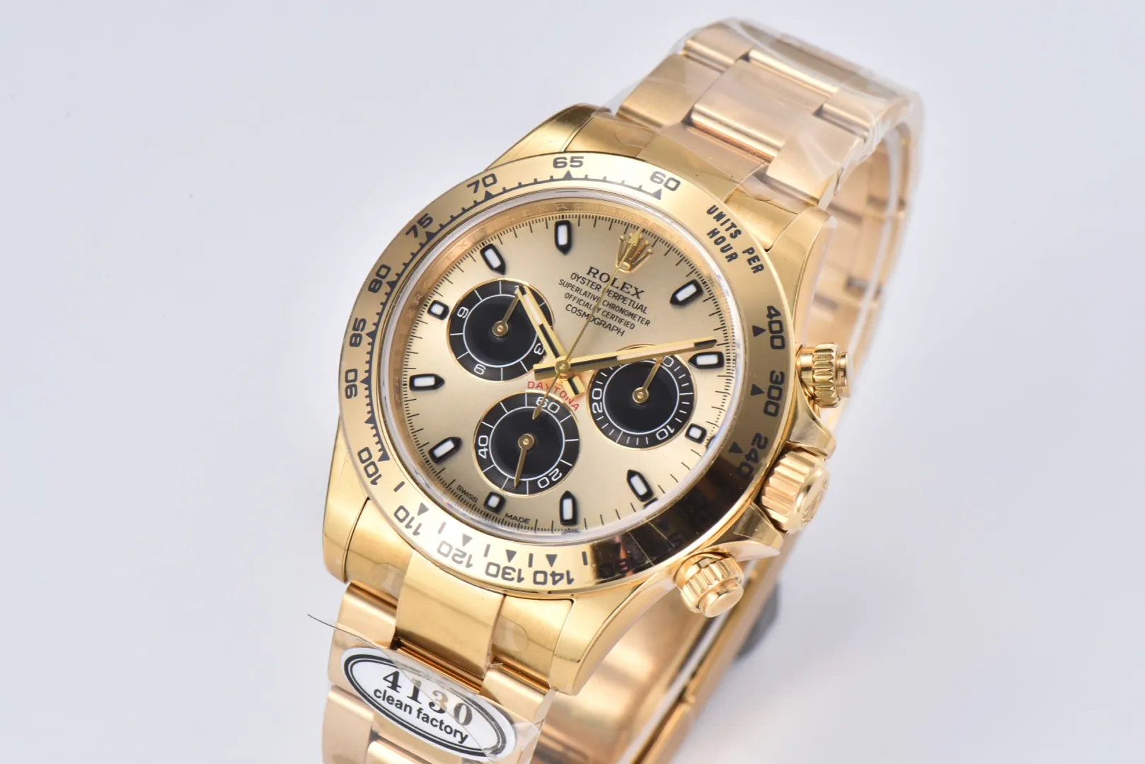 MultiPurpose BT Factory Rolex Daytona 116518 – Gold Panda Dial Chronograph VSF Luxury Timepiece 4838