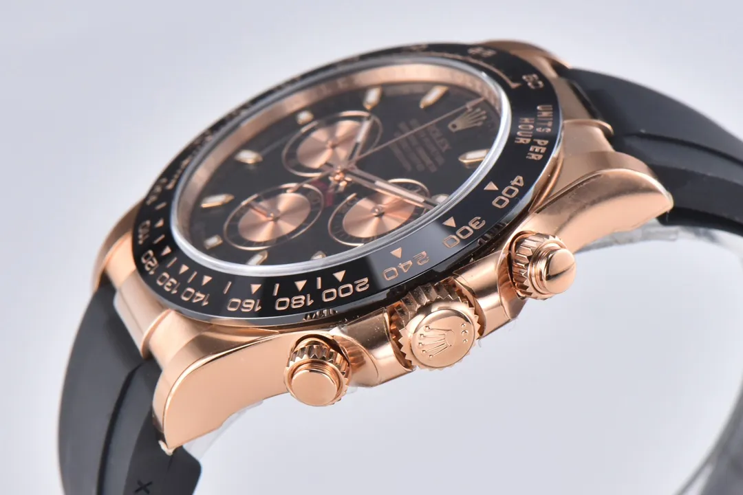 BT Factory Rolex Daytona Watch – Black Dial with Rubber Strap by VSF Watches Brand Trendy 4841