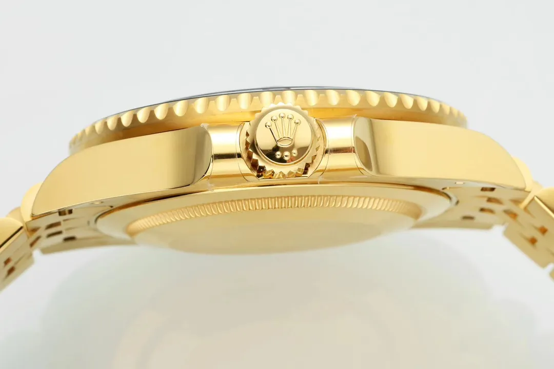 Compact AR Factory Rolex GMT-Master II 40mm 18K Yellow Gold Black Dial with Black Gold Ceramic Bezel Jubilee 366