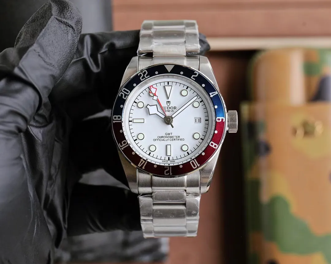 Tudor Black Bay GMT White Dial Pepsi Bezel Stainless Steel Automatic Men’s Watch TimelessDesign 4291