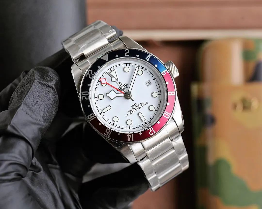 Tudor Black Bay GMT White Dial Pepsi Bezel Stainless Steel Automatic Men’s Watch TimelessDesign 4291