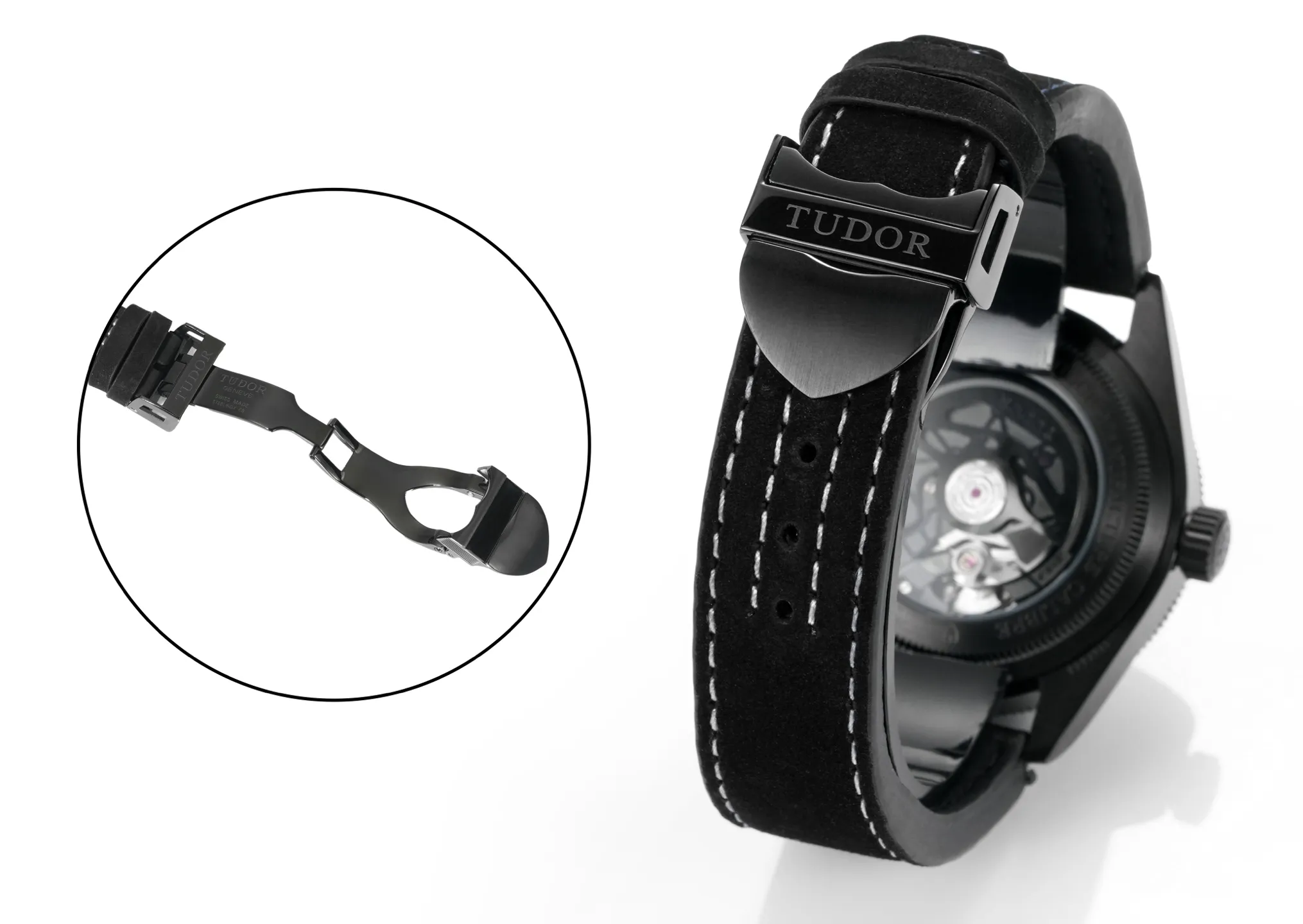 Tudor Black Bay Master Chronometer Black Dial Leather Strap Men’s Diver Watch Fashionable 4280