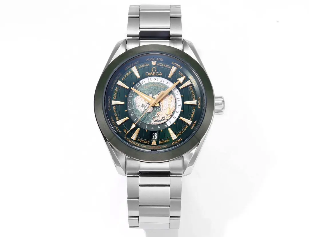 RelaxedFit UR Factory OMEGA Speedmaster World Time OT1 Green Steel –  VSF Watches 7836