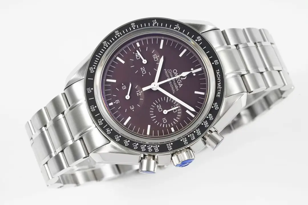 Premium UR Factory Omega Speedmaster 9300 Burgundy Dial Steel – VSF Watches Collection 575