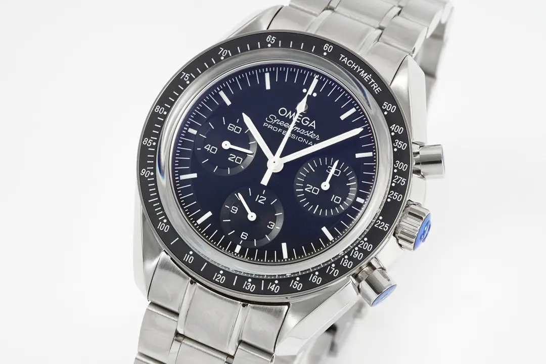 UR Factory Omega Speedmaster Moonwatch OB2 Blue Dial Stainless Steel VSF Edition Unisex 7835
