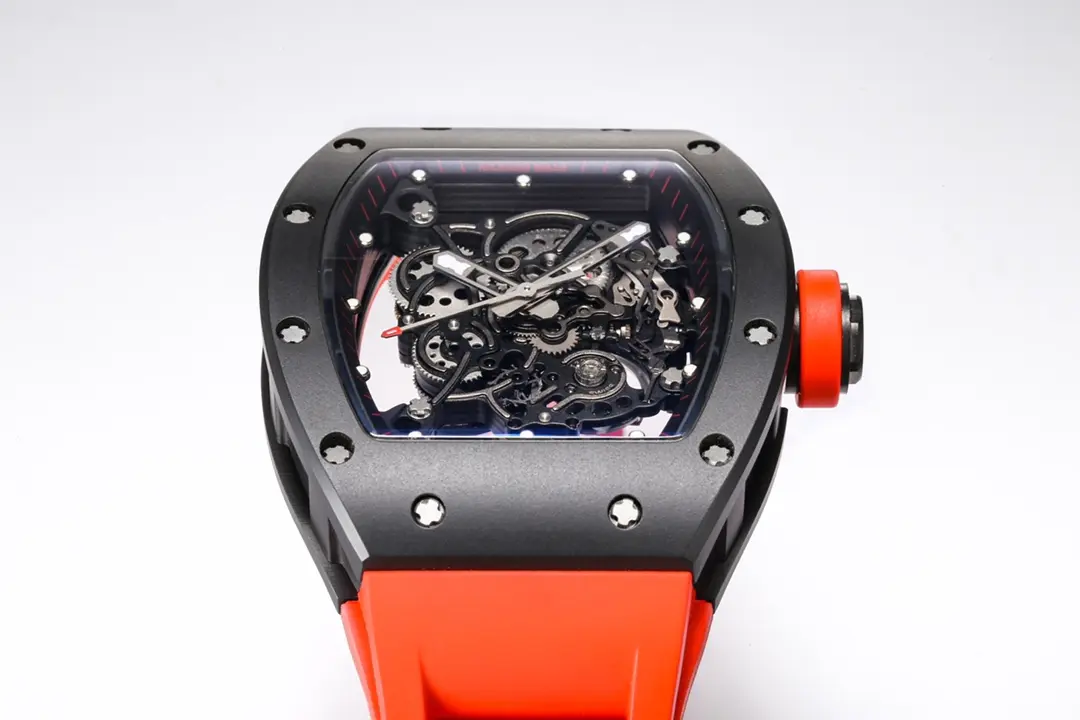 KV Factory Richard Mille RM055 White Ceramic Red Strap –  Super Clone Watch Original 6501