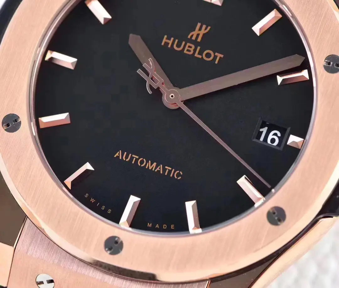 V6 Factory Hublot  Fusion Super Clone Watch – Rose Gold with Black Dial Timeless 1247
