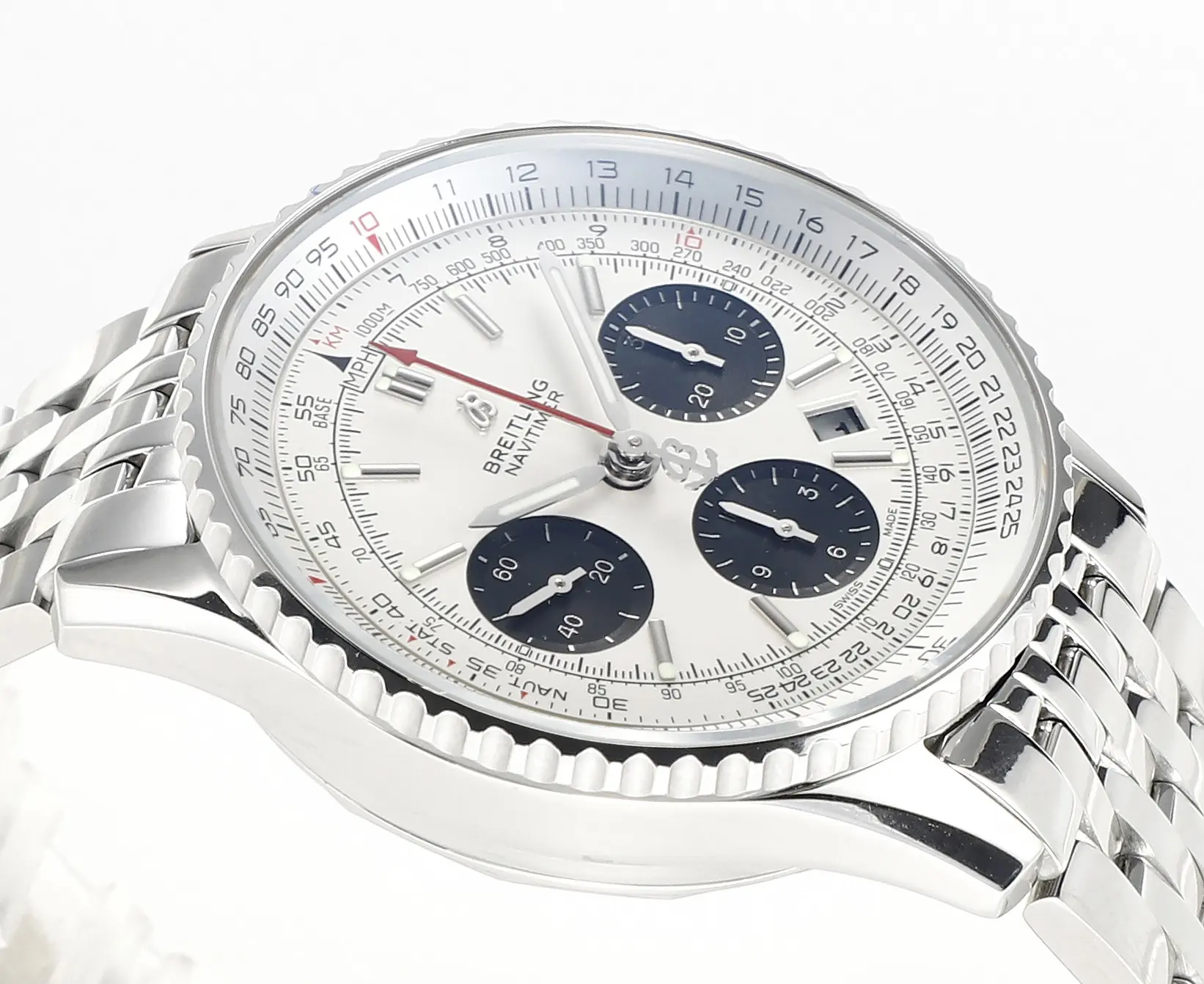 SportInspired V7 Factory Breitling Navitimer 1 B01 Chronograph Silver – Super Clone Watch 7958