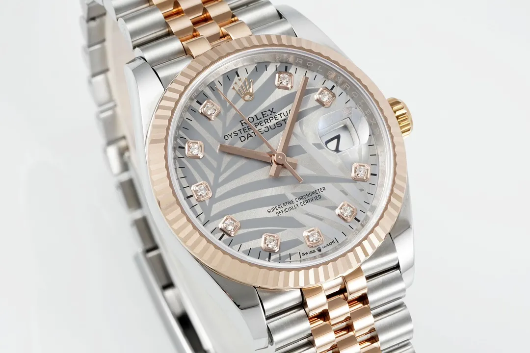 VS Factory Rolex Datejust 36 Oystersteel and Everose Gold Automatic Watch WeatherProof 178