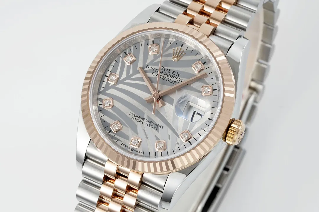 VS Factory Rolex Datejust 36 Oystersteel and Everose Gold Automatic Watch WeatherProof 178