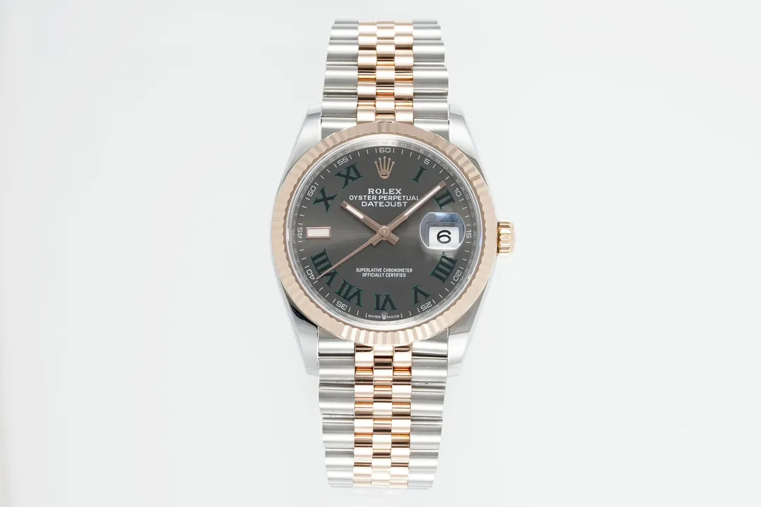 Supportive VS Factory Rolex Datejust 36mm Two-Tone Rose Gold and Stainless Steel Watch 4358
