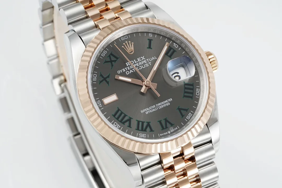 Supportive VS Factory Rolex Datejust 36mm Two-Tone Rose Gold and Stainless Steel Watch 4358