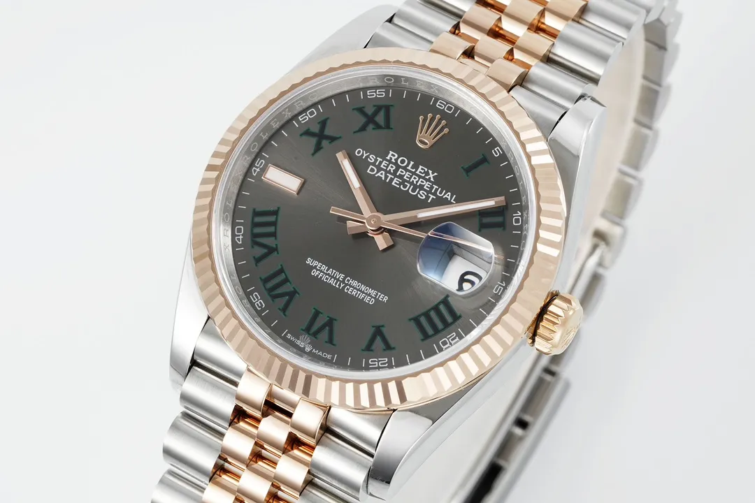 Supportive VS Factory Rolex Datejust 36mm Two-Tone Rose Gold and Stainless Steel Watch 4358