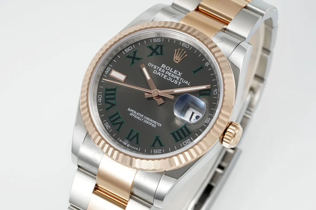 ModernLook VS Factory Rolex Datejust 36mm Two-Tone Stainless Steel and Rose Gold Watch 296