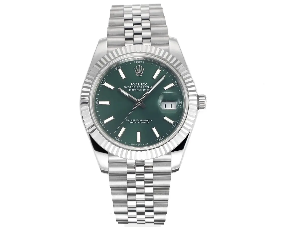ComfortFit VS Factory Rolex Datejust 41mm Green Dial Stainless Steel Jubilee Bracelet 4331