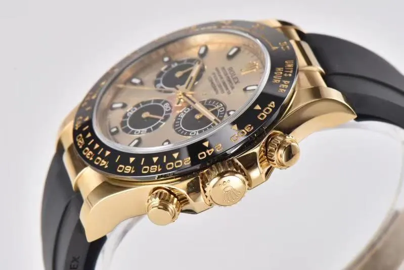 FlexibleFit VS Factory Rolex Daytona 116518 – Gold with Rubber Strap 17