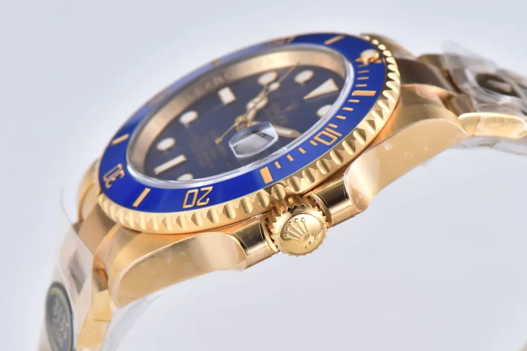 OnTrend VS Factory Rolex Submariner 40mm Blue Dial Gold Tone Watch – 116618 Series 329