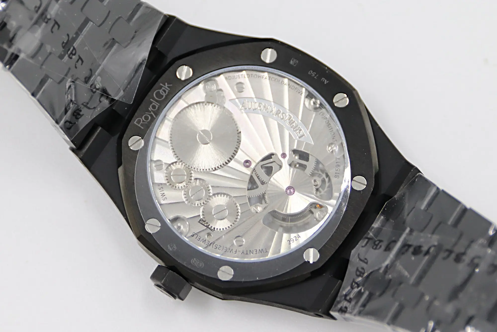 Elegant ZF Factory Audemars Piguet Royal Oak Tourbillon Black Super Clone Watch 8281