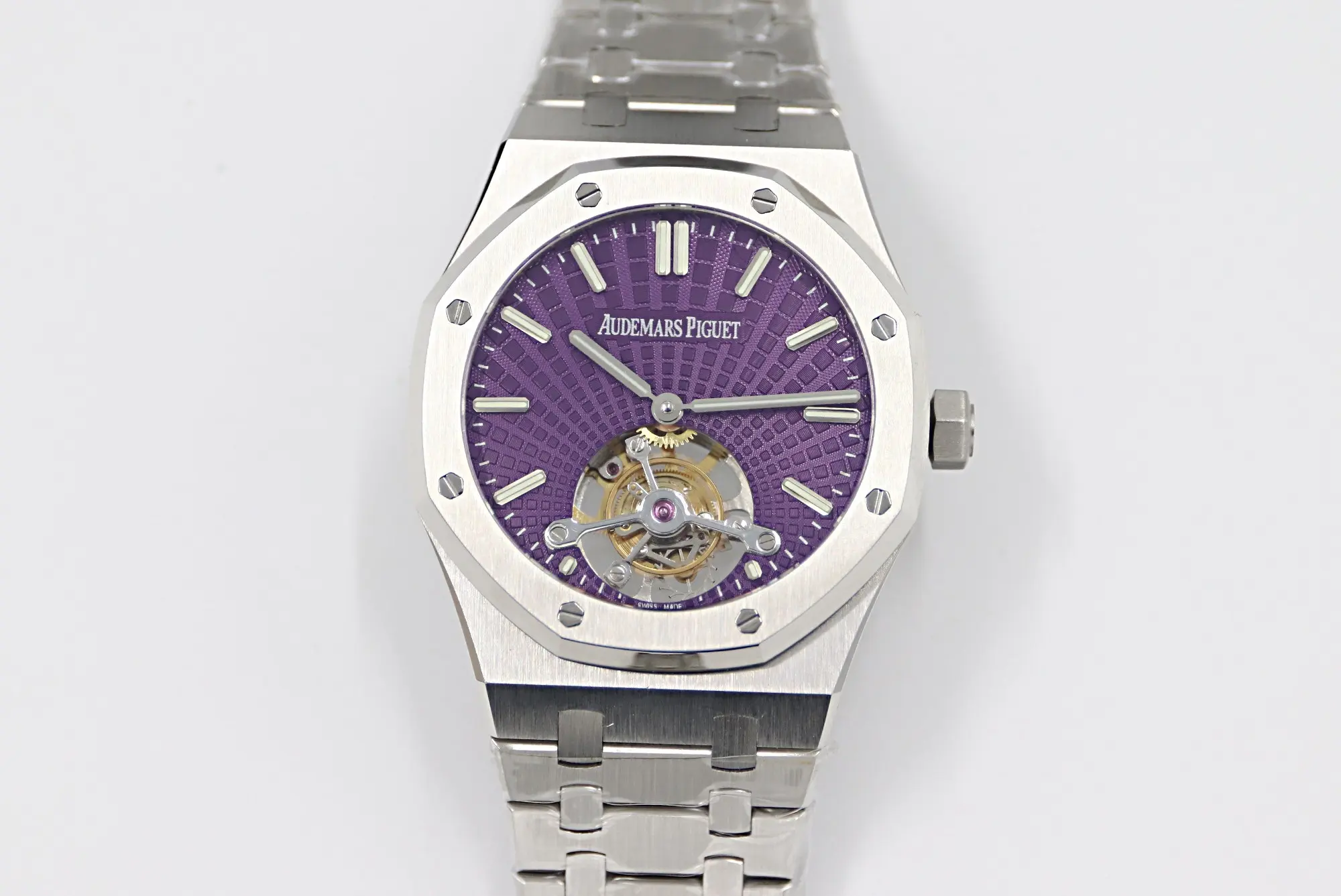 Practical ZF Factory Audemars Piguet Royal Oak Tourbillon Purple Dial Super Clone Watch 1794