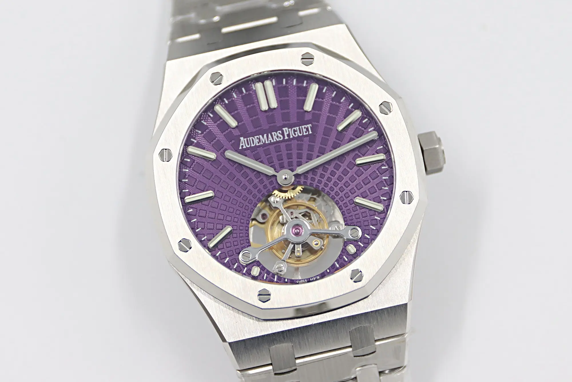 Practical ZF Factory Audemars Piguet Royal Oak Tourbillon Purple Dial Super Clone Watch 1794