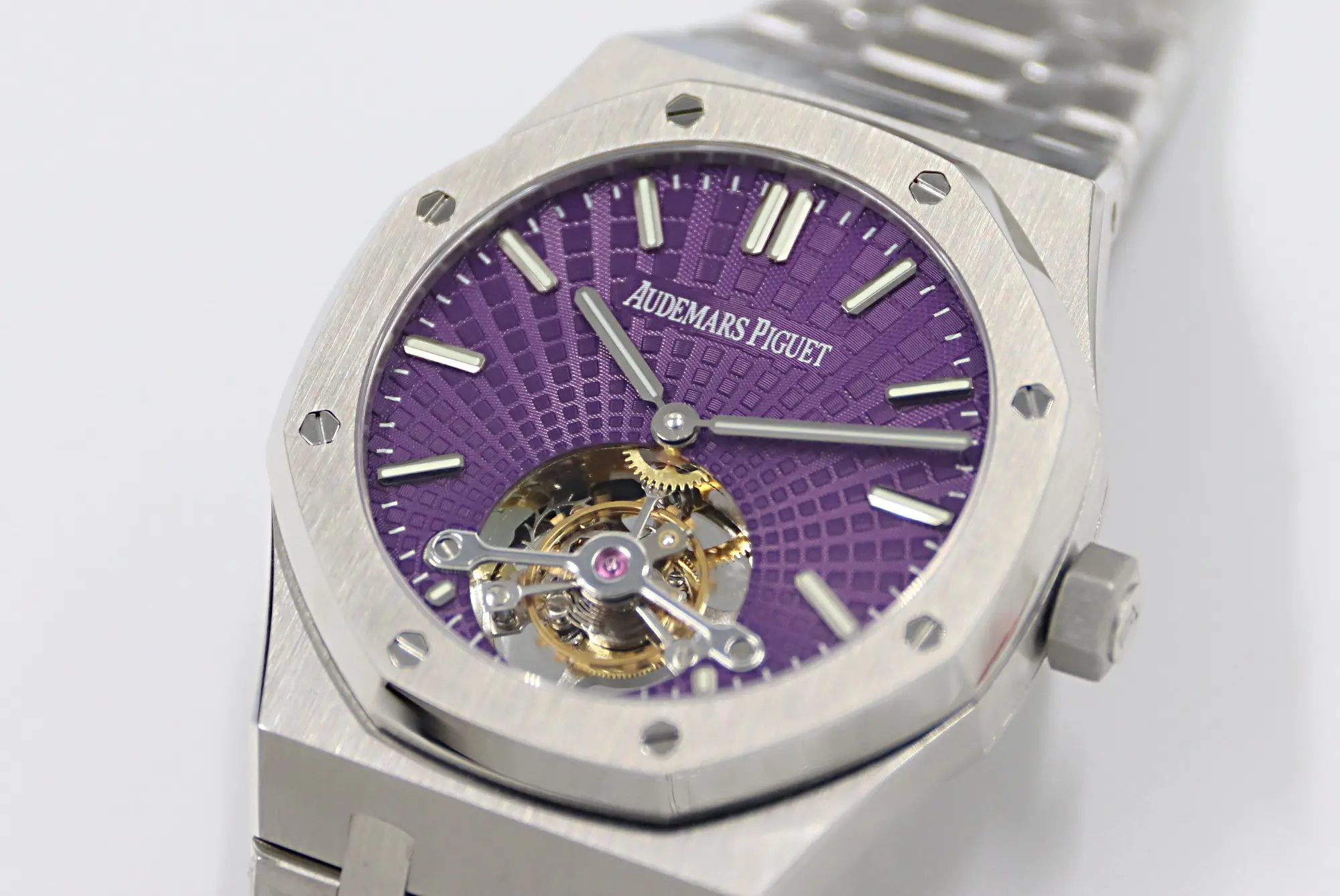 Practical ZF Factory Audemars Piguet Royal Oak Tourbillon Purple Dial Super Clone Watch 1794