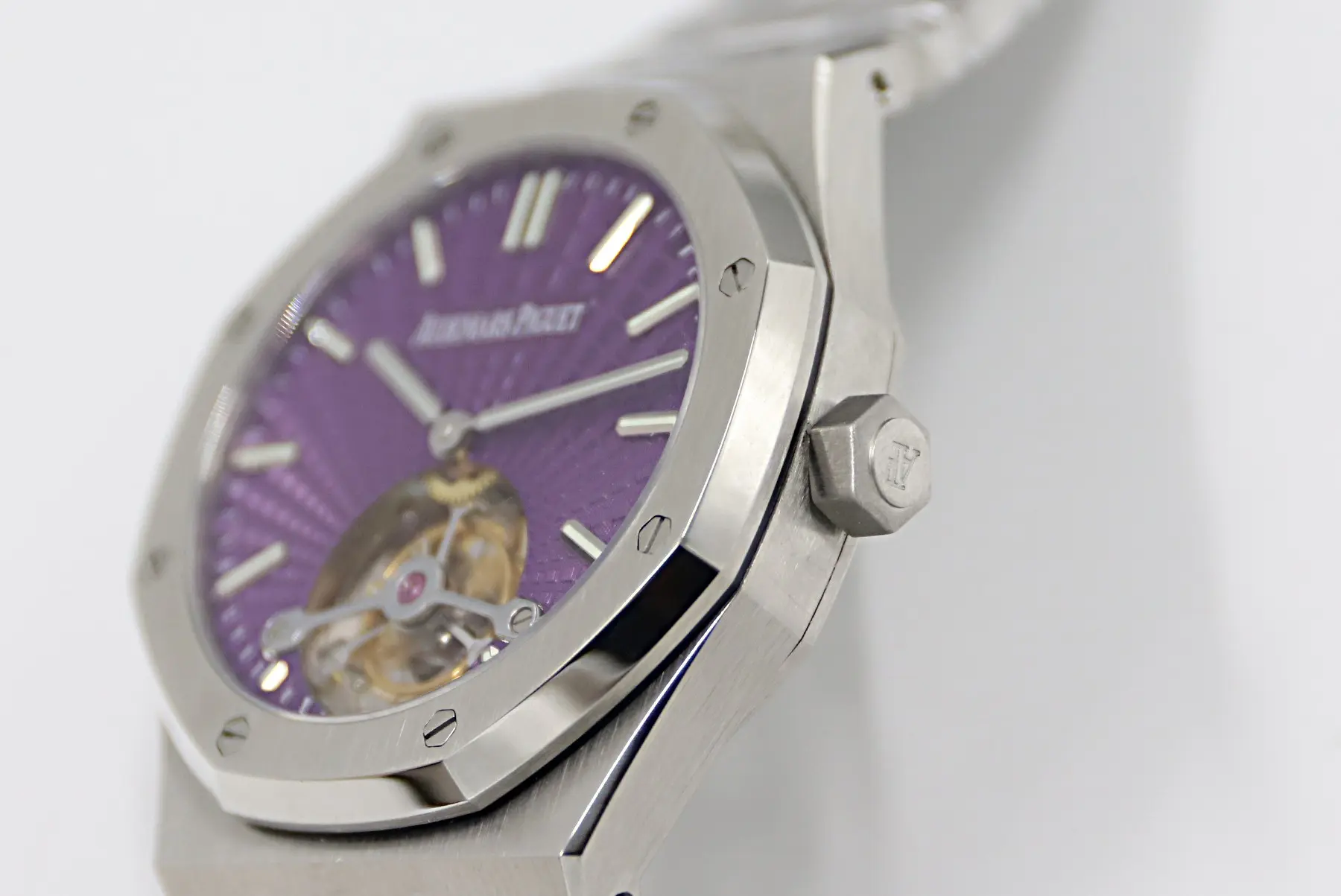 Practical ZF Factory Audemars Piguet Royal Oak Tourbillon Purple Dial Super Clone Watch 1794