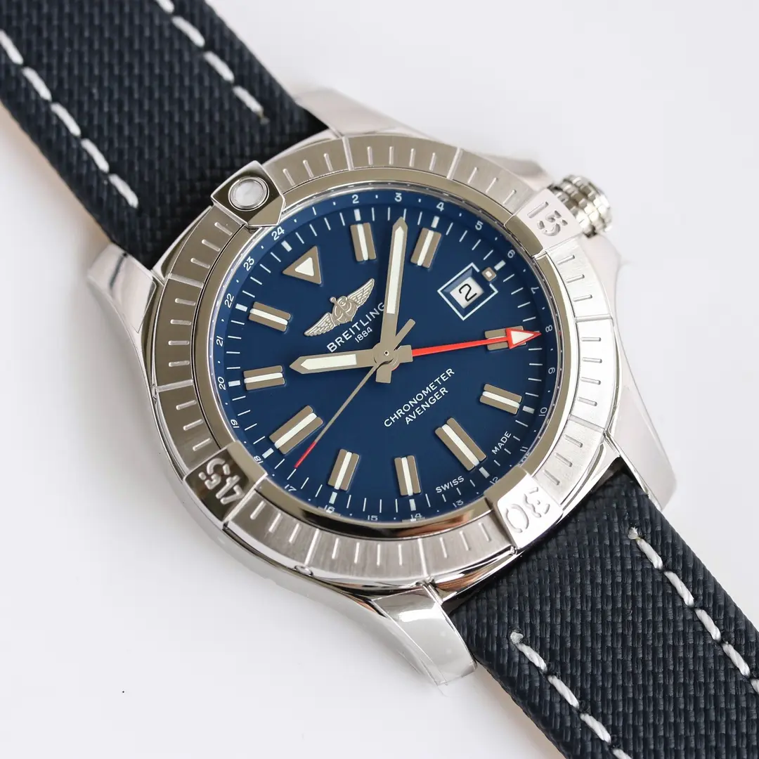 Affordable ZF Factory Breitling Avenger Automatic GMT 45 Blue Super Clone Replica Watch 2371