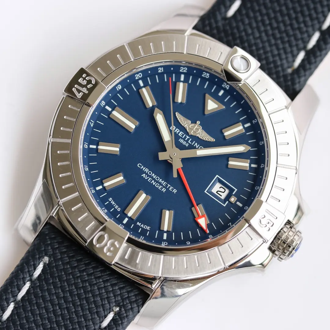 Affordable ZF Factory Breitling Avenger Automatic GMT 45 Blue Super Clone Replica Watch 2371