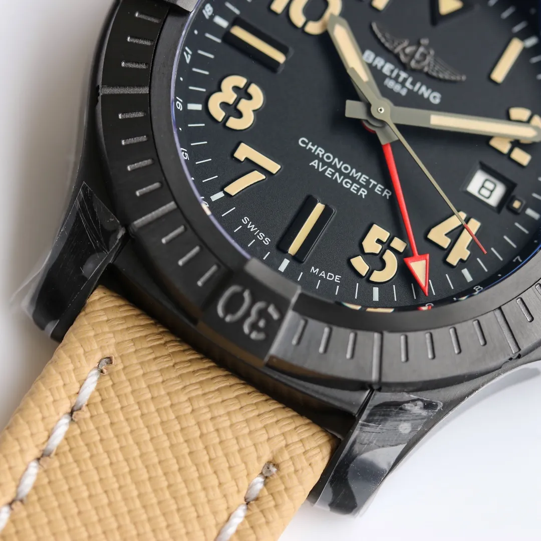 ZF Factory Breitling Avenger GMT 45 Night Mission Black – Super Clone Watch Affordable 2370