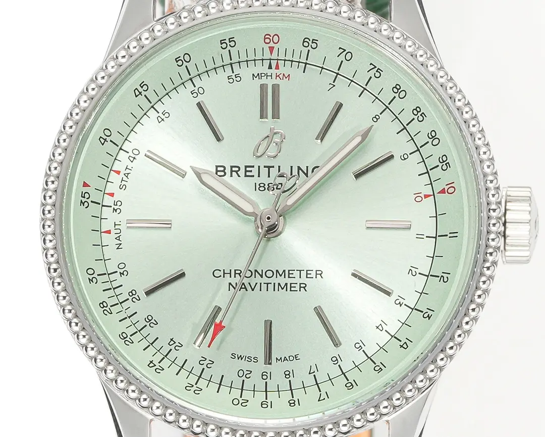 ZF Factory Breitling Navitimer Automatic Green Leather – Super Clone Watch QuickDry 2503