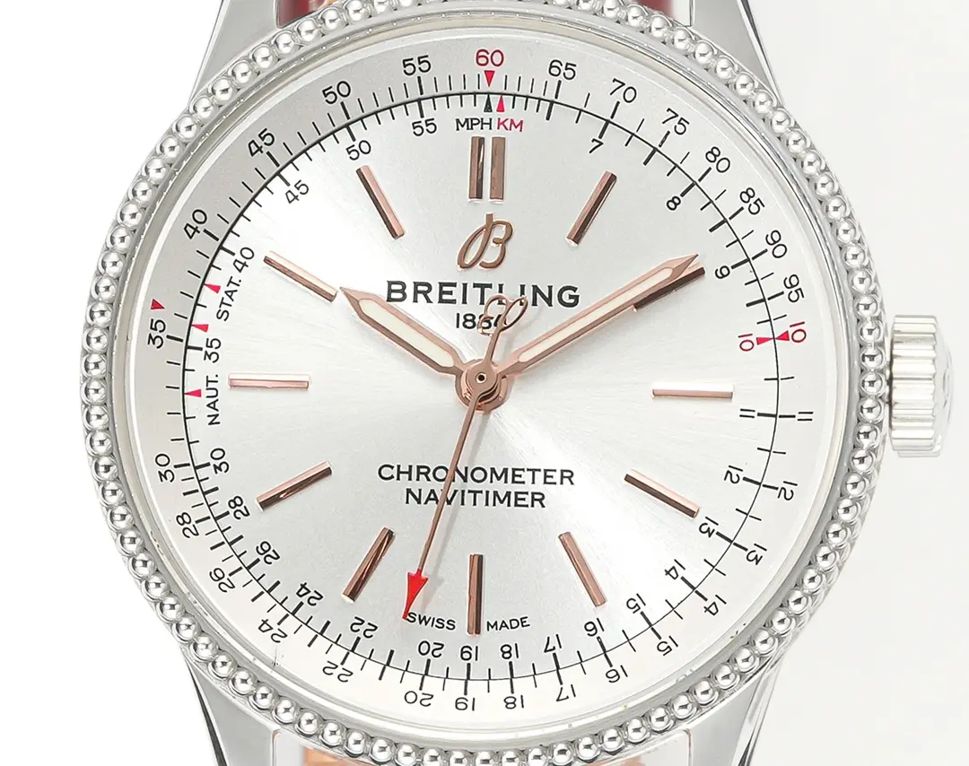 ZF Factory Breitling Navitimer Automatic Silver Red Leather – Super Clone Watch MoistureWicking 2502