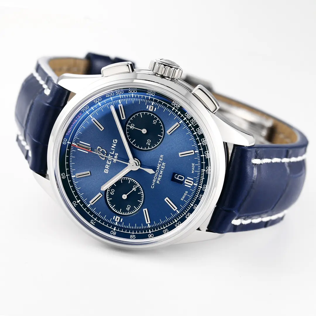 AllSeason ZF Factory Breitling Premier B01 Chronograph Blue Leather – Super Clone Watches 2641