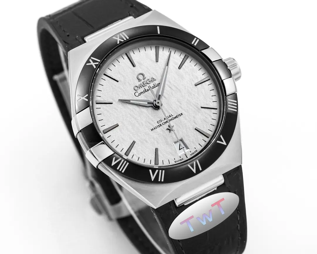 Snug ZF Factory OMEGA Constellation Meteorite Watch Black Leather – Luxury VSF Watches 399