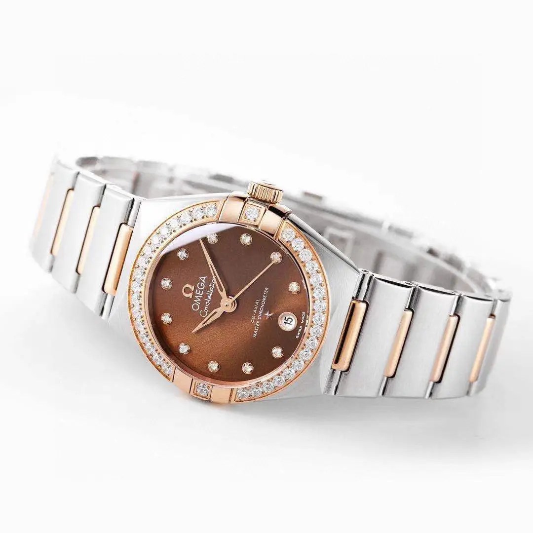 ZF Factory Omega Constellation 29mm Brown Dial Two-Tone VSF Luxury Watch Unisex 381