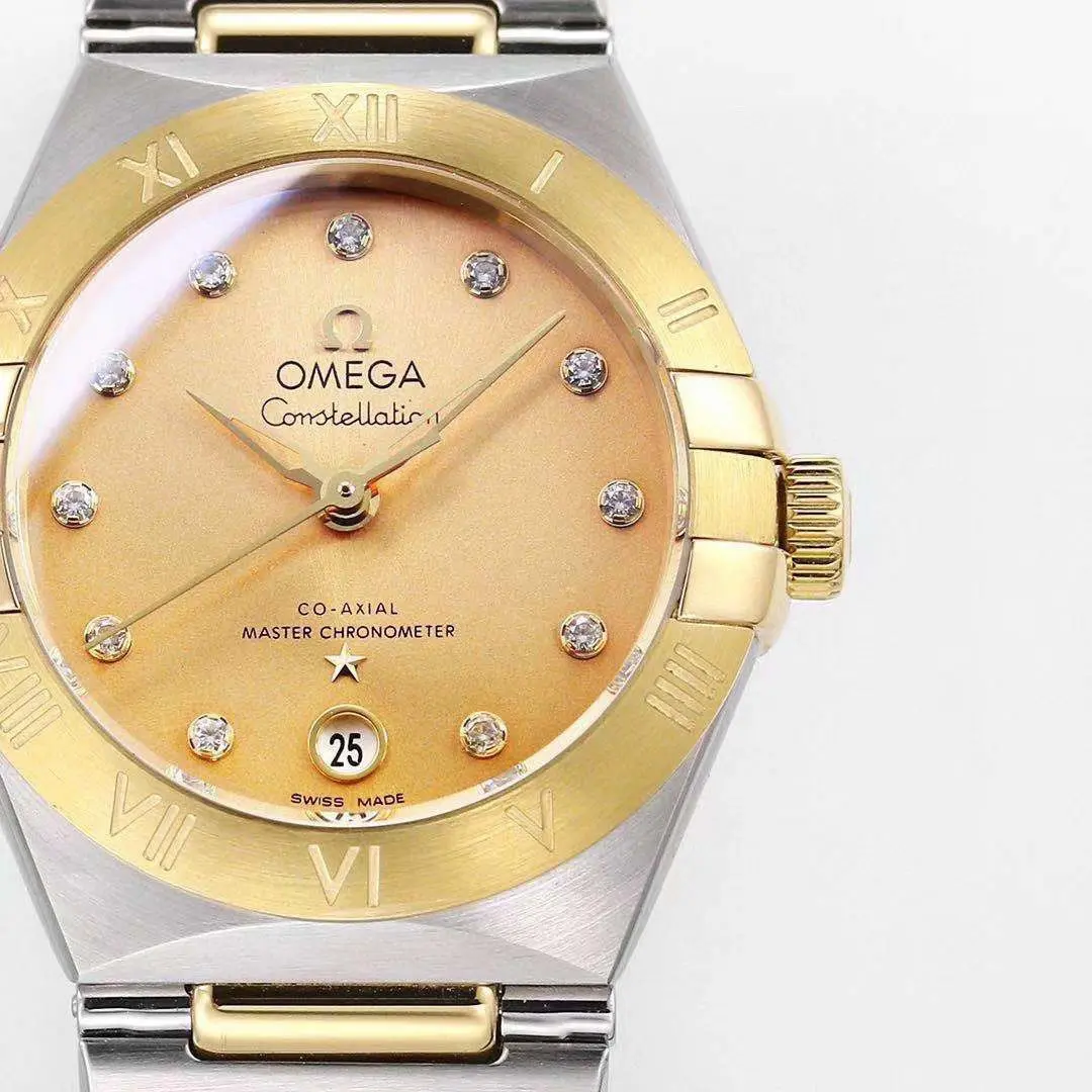 Versatile ZF Factory Omega Constellation 29mm Champagne Dial Two-Tone VSF Luxury Watch 383