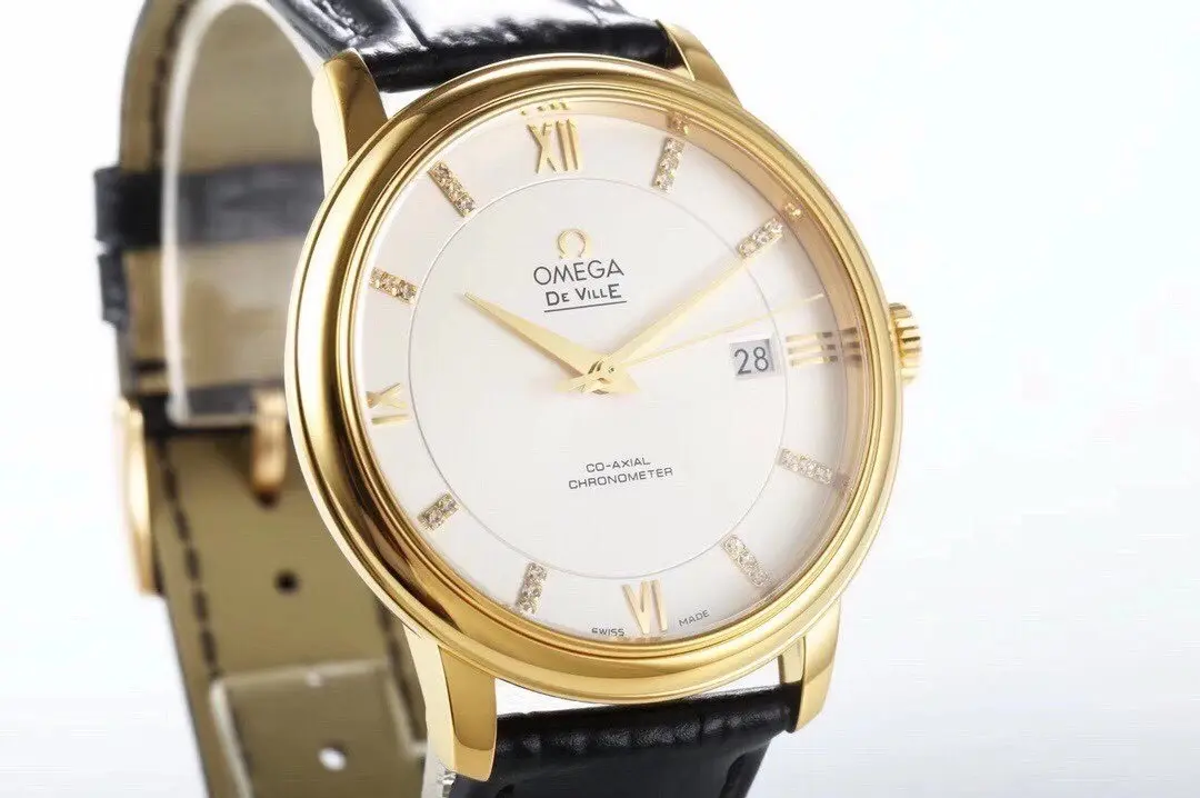 Affordable ZF Factory Omega De Ville Gold Watch with Black Strap –  VSF Watches 456