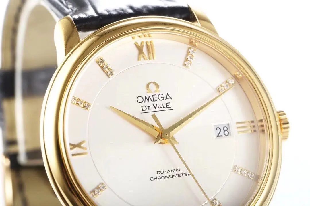 Affordable ZF Factory Omega De Ville Gold Watch with Black Strap –  VSF Watches 456