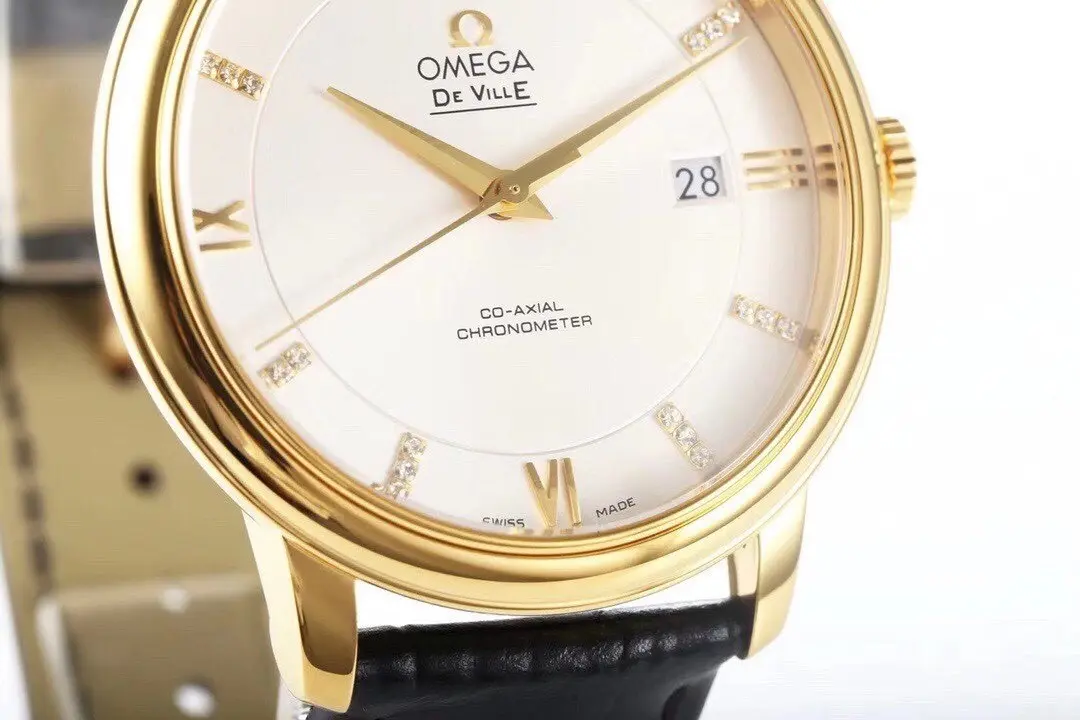 Affordable ZF Factory Omega De Ville Gold Watch with Black Strap –  VSF Watches 456