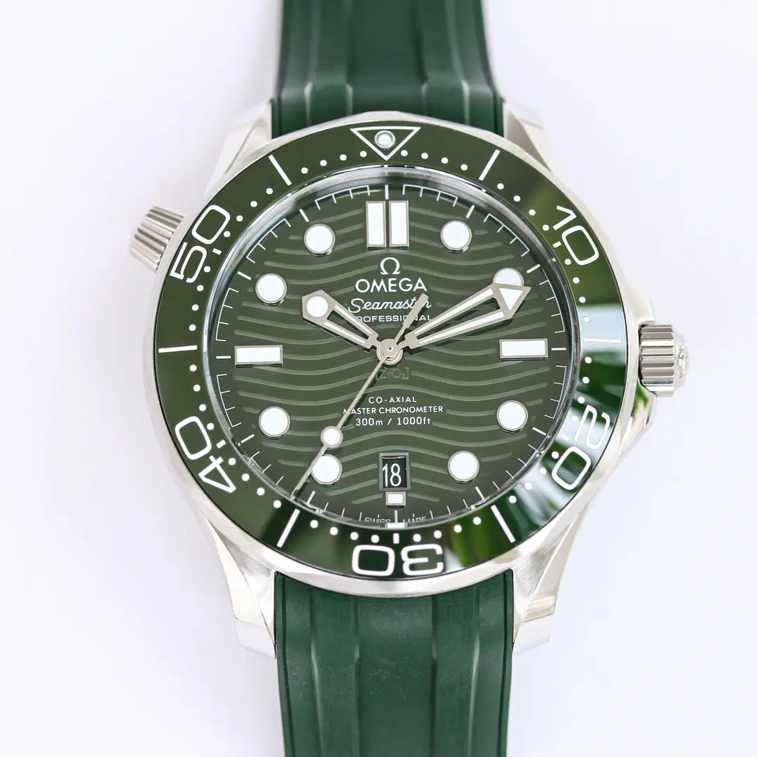 WrinkleFree ZF Factory Omega Seamaster Diver 42mm Green Rubber –  VSF Watches 525