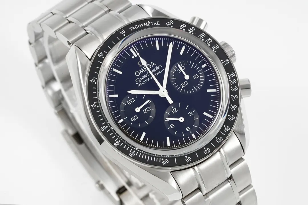 ZF Factory Omega Speedmaster Moonwatch OB2 Blue Dial Stainless Steel VSF Edition SoftTouch 756
