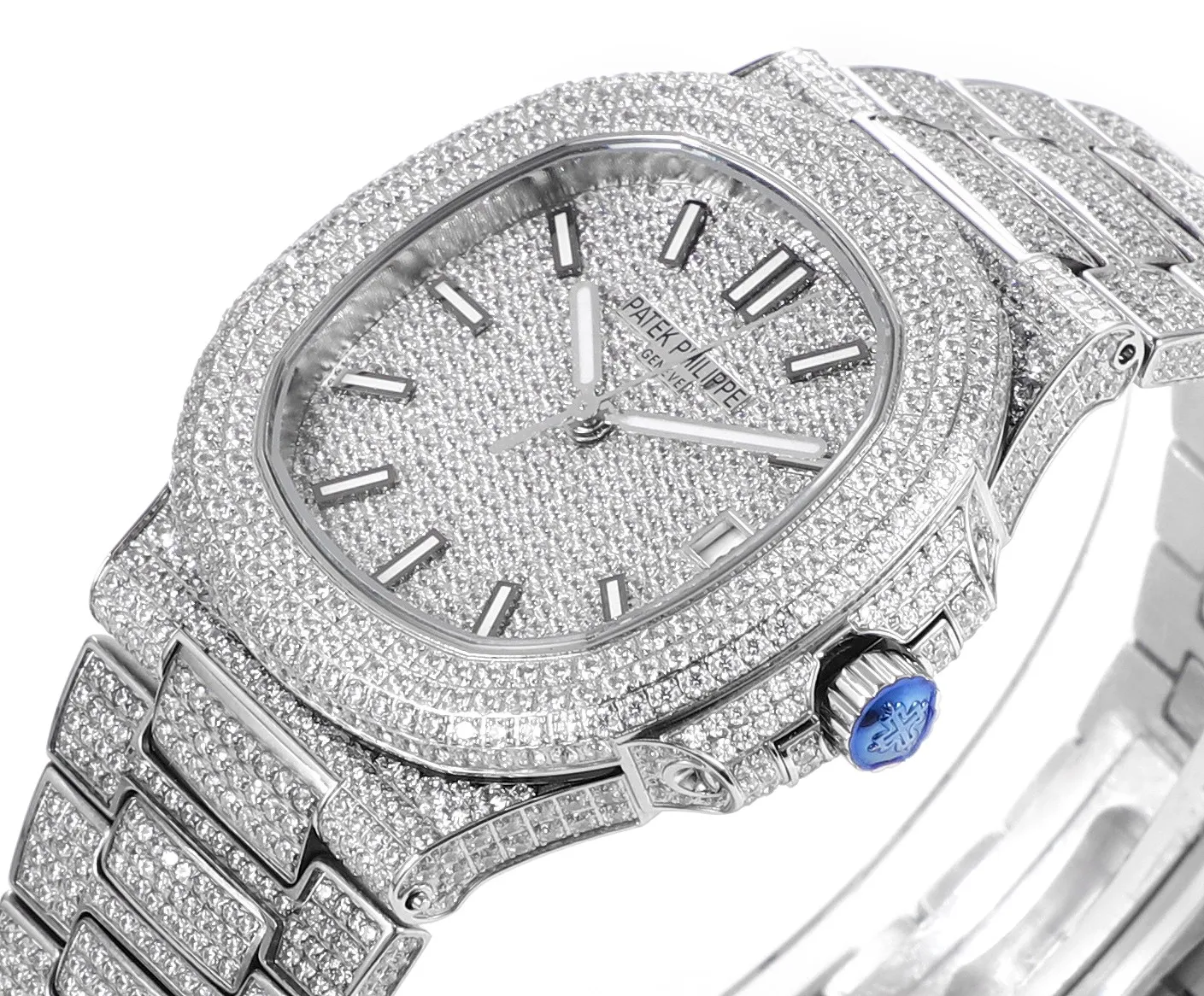 ZF Factory Patek Philippe Nautilus 5719 Platinum Super Clone Replica Watch WrinkleFree 8406
