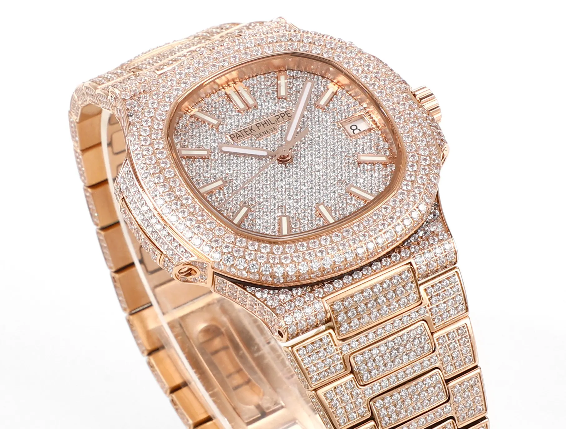 WaterResistant ZF Factory Patek Philippe Nautilus 5719 10G White Gold Super Clone Replica Watch 3095