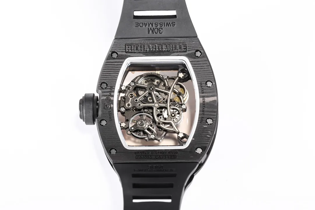 ZF Factory Richard Mille RM055 NTPT Carbon Black Super Clone Luxury Watch FastDry 3888