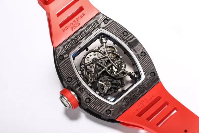 ZF Factory Richard Mille RM055 NTPT Carbon Red Strap –  Super Clone Watch EasyCare 3889