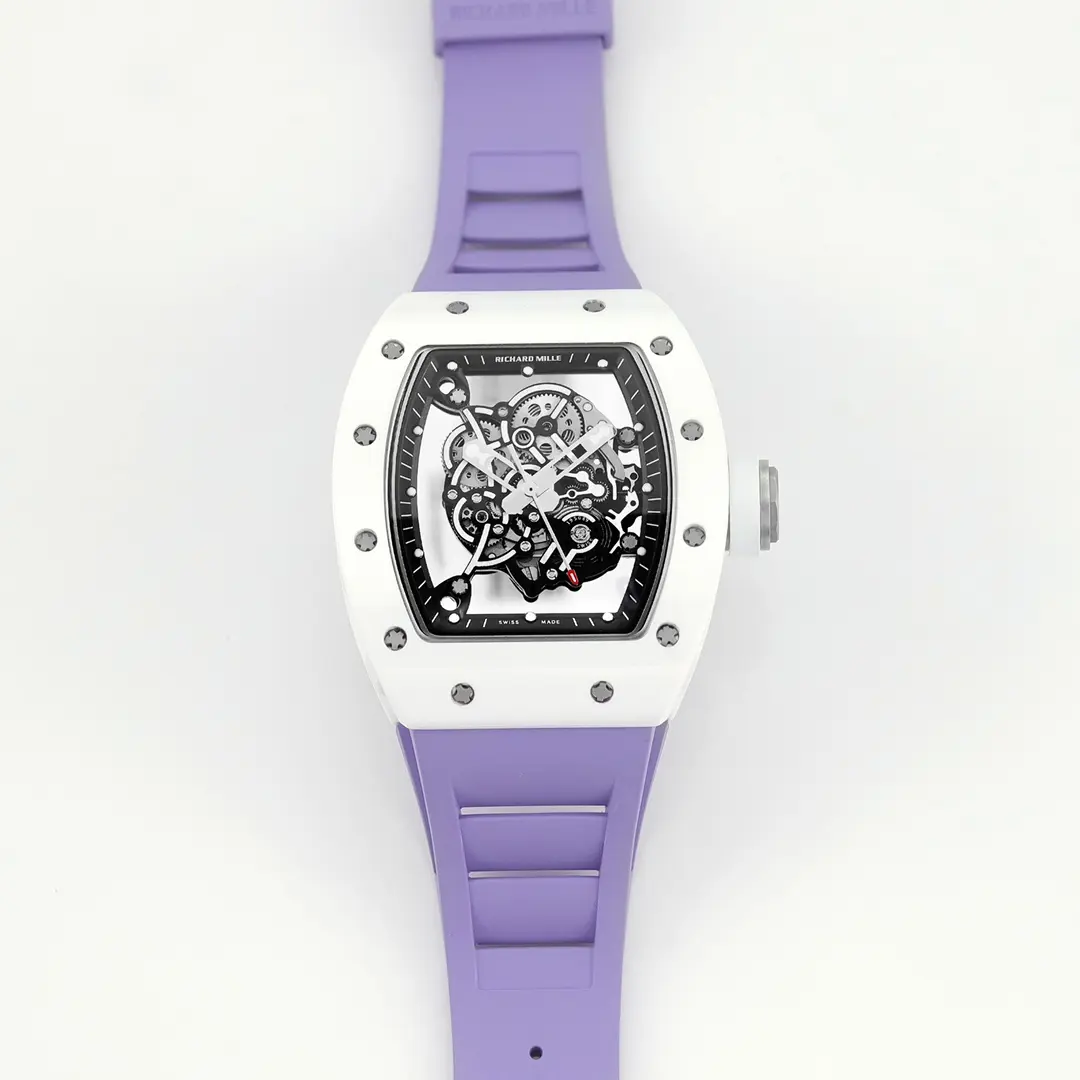 ZF Factory Richard Mille White Ceramic Purple Strap – Super Clone Watch Replica TopPick 3659