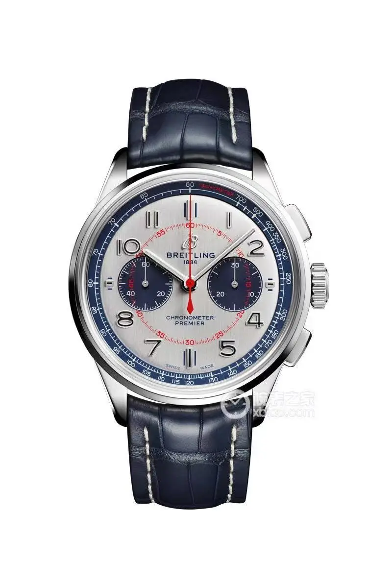 SmoothTexture GF Factory Breitling Premier B01 Chronograph Blue Leather – Super Clone Watch Replica 5640