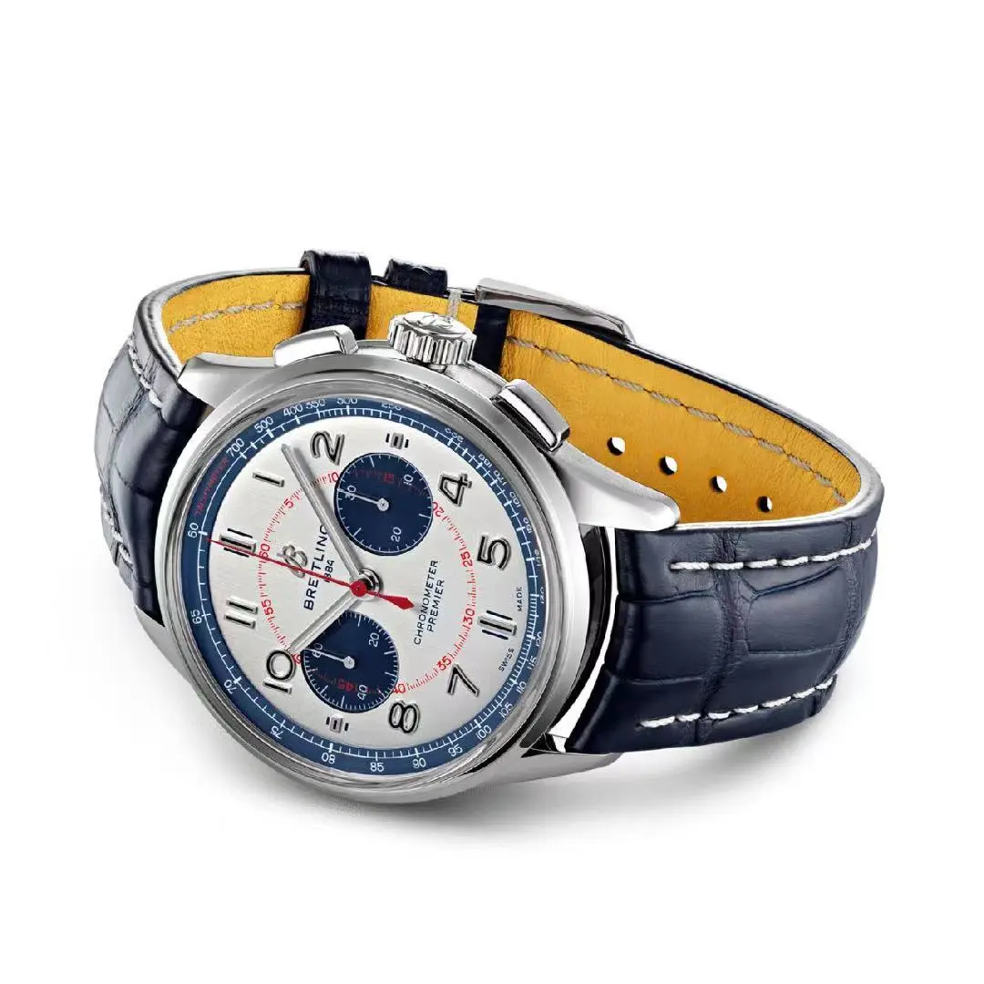FastDry GF Factory Breitling Premier B01 Chronograph Blue Leather – Super Clone Watch Replica 5639