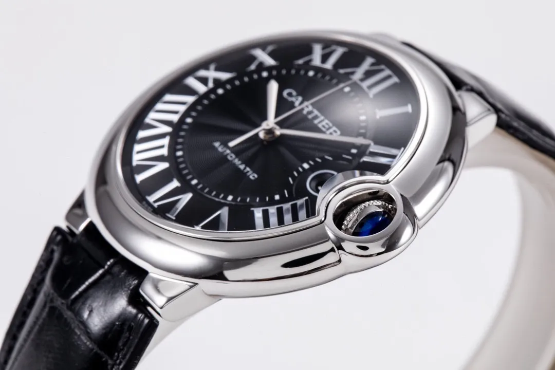 3K Factory Cartier Ballon Bleu 42mm Black Automatic Watch – Top Quality Replica Watch Bold 5178