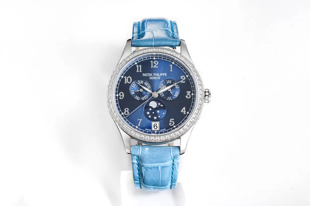 KM Factory Patek Philippe Complications 4947R Blue Leather Super Clone Replica Watch TimelessDesign 3527
