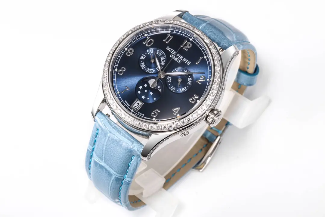 KM Factory Patek Philippe Complications 4947R Blue Leather Super Clone Replica Watch TimelessDesign 3527